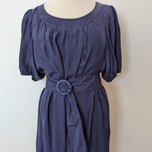 Romantic!  Silky Puff Sleeve Dress